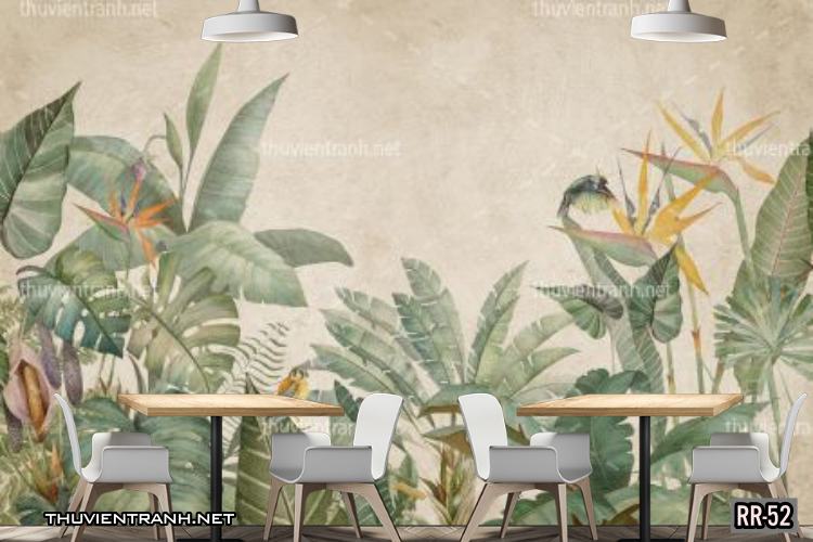 Tranh dán tường rừng xanh nhiệt đới Tropical RR-52 - Tranh tường mới cập nhật